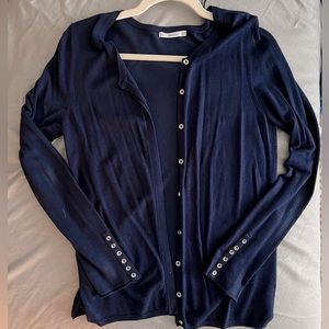 Zara navy cardigan with button detail